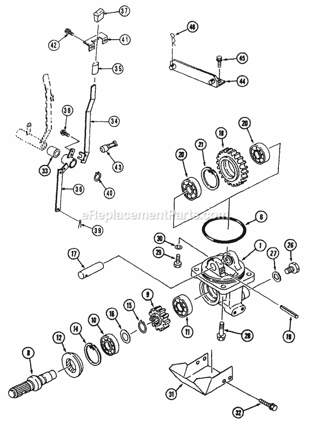 Mid Pto Kit Diagram and Parts List for 54A-443D100 Cub Cadet Lawn Tractor